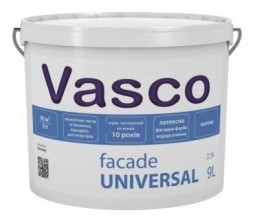 Vasco Facade Universal атмосферостойкая латексная фасадная краска 9л