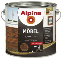 Alpina Mobel лак мебельный 2.5л